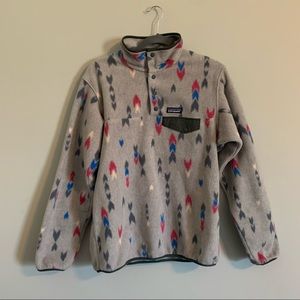 Patagonia Grey pattern Medium Synchilla NWOT